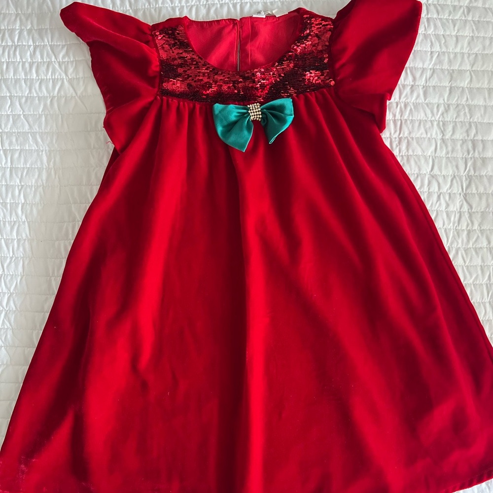 Elegant Red Kids Formal Dress with Bow